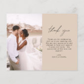 Budget Mariage Terracotta Photo Merci Cartes (Dos)