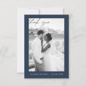 Budget Marine Blue Mariage Merci Cartes (Devant)