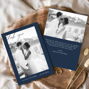 Budget Marine Blue Mariage Merci Cartes