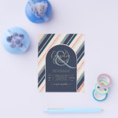 BUDGET marine Blush Pink Rose Gold Wedding INVITE Flyer (Enkel)