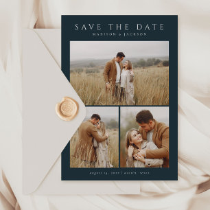 Budget Marine Eenvoudige Elegante Moderne Vier Fot Save The Date