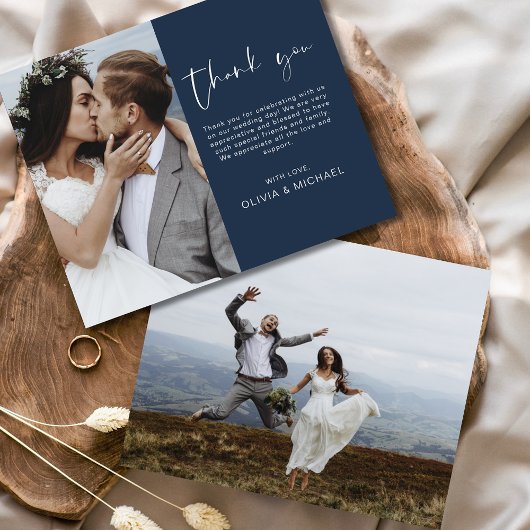 Budget Marine Mariage Carte photo de Merci