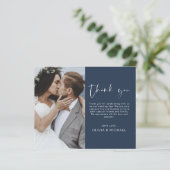 Budget Marine Mariage Carte photo de Merci (Debout devant)