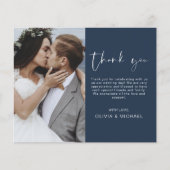 Budget Marine Mariage Carte photo de Merci (Devant)