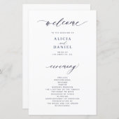 Budget marine sombre et blanc élégant programme de (Devant / Derrière)