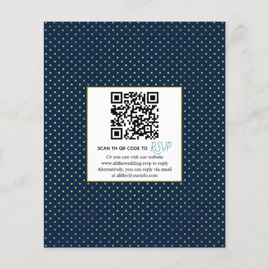 BUDGET Marine turquoise Code QR feuilles faire-par (Dos)