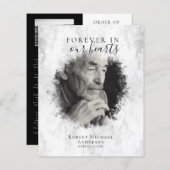 BUDGET Marmer Photo Funeral Programme (Voorkant / Achterkant)