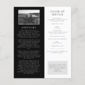 BUDGET Marmer Photo Funeral Programme (Achterkant)