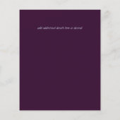 Budget Maroon Pink Floral Wedding Sjabloon (Achterkant)