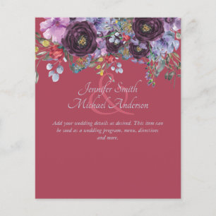 Budget Maroon rose Mariage Modèle