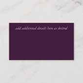 Budget Maroon Roze Bloemige Huwelijk Template Informatiekaartje (Achterkant)