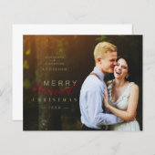 Budget Married & Merry Newlywed Photo Christmas (Voorkant / Achterkant)