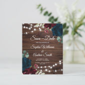 BUDGET Marsala & Navy Rustic Wood Bespaar op datum (Staand voorkant)