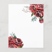 BUDGET Marsala Red Rose Rustiek Save The Date (Achterkant)