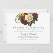 BUDGET Marsala Rozen Sunflower Weddenite Kaart (Voorkant)