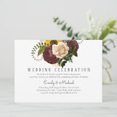 BUDGET Marsala Rozen Sunflower Weddenite Kaart (Staand voorkant)