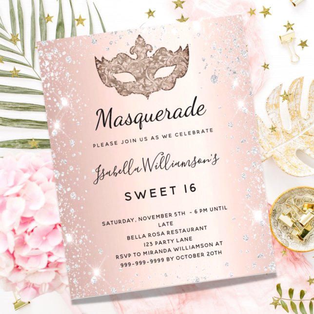 Budget Masquerade roos Gold Sweet 16 (Creator heeft geüpload)