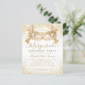 Budget Masquerade Wit Goud Glitter Dust Verjaardag (Staand voorkant)