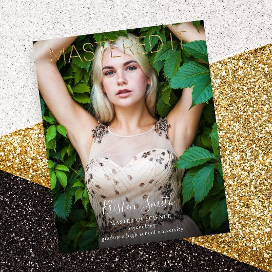 Budget Mastered It Gold Afstuderen Foto Announceme Flyer