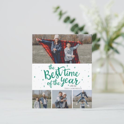 Budget Meilleur temps de l'année Carte de vacances (Debout devant)