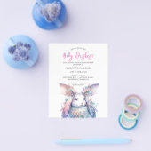 Budget Meisje Baby shower Lente Thema Flyer (Enkel)