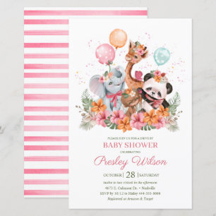 Budget Meisje Safari Dieren Baby shower