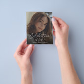 Budget Memorial Foto Moderne viering van het leven Flyer (Hand)