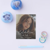Budget Memorial Foto Moderne viering van het leven Flyer (Enkel)