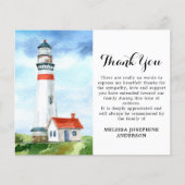 Budget Memorial Lighthouse Sympathy Carte de remer (Devant)