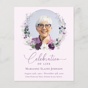 Budget Memorial Roze Bloemen Viering van het Leven