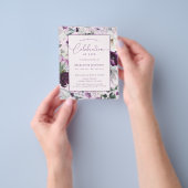 Budget Memorial Roze Bloemen Viering van het Leven Flyer (Hand)