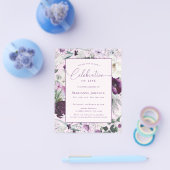 Budget Memorial Roze Bloemen Viering van het Leven Flyer (Enkel)