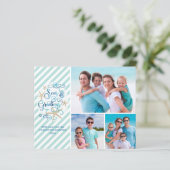 Budget Mer tropicale et salutations 3 Carte photo (Debout devant)