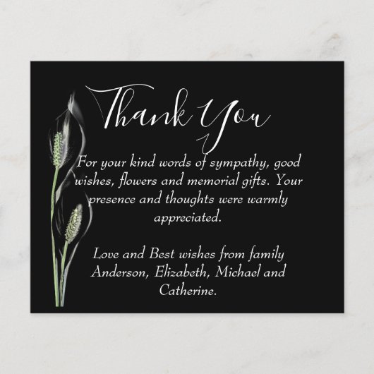 BUDGET Merci Funérailles Modèle Lilly (Devant)