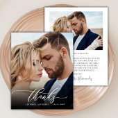 Budget Merci Script Mariage photo Carte de remerci