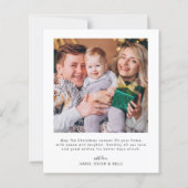 Budget Merry et Bright Typography Carte photo (Dos)