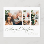 Budget Merry kerstcollage Holiday Kaart (Voorkant)
