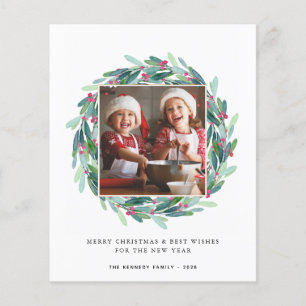 Budget Merry kerstfeestay-fotokaart