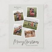 Budget Merry kerstfoto Collage Holiday Card (Voorkant)