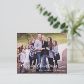 Budget Merry Kersthandgeschreven feestdag Foto (Staand voorkant)