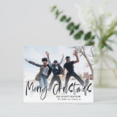 Budget Merry Kerstkalligrafie Foto (Staand voorkant)