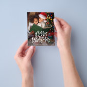 Budget Merry Kerstkalligrafie - Verticale foto Flyer (Hand)