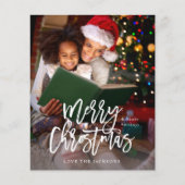 Budget Merry Kerstkalligrafie - Verticale foto Flyer (Voorkant)