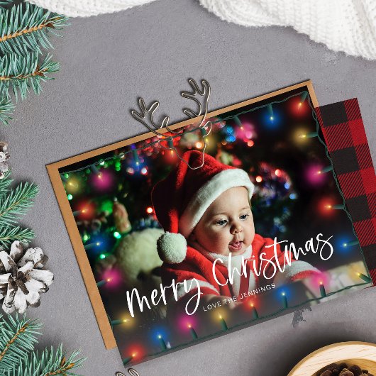 Budget Merry-kerstlampfoto