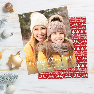 Budget Merry Kerstmis Fun Script-foto Verticaal