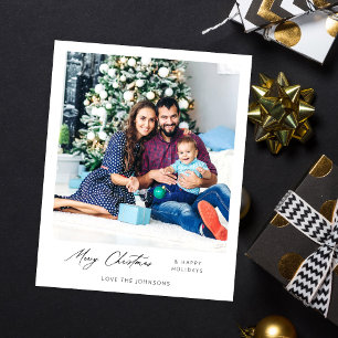 Budget Merry Kerstmis Instant Photo Minimalist VR Flyer