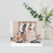 Budget Merry Kerstmis Moderne Handschriftenfoto (Staand voorkant)