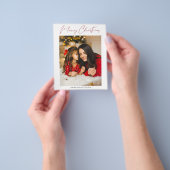 Budget Merry Kerstmis Moderne Minimalistische Foto Flyer (Hand)