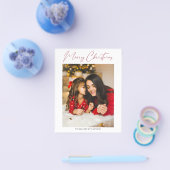 Budget Merry Kerstmis Moderne Minimalistische Foto Flyer (Enkel)