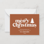 budget Merry Kerstry niet-foto-feestdag Notitiekaartje (Voorkant)
